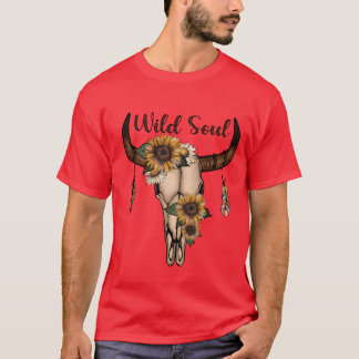 Wilder Tier-Schädel T-Shirt