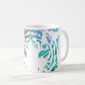 Wilder Tiger//Blau Kaffeetasse (VorderseiteRechts)