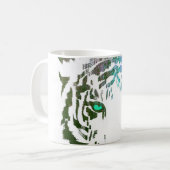 Wilder Tiger//Blau Kaffeetasse (Vorderseite Links)