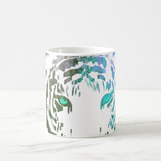 Wilder Tiger//Blau Kaffeetasse (Mittel)
