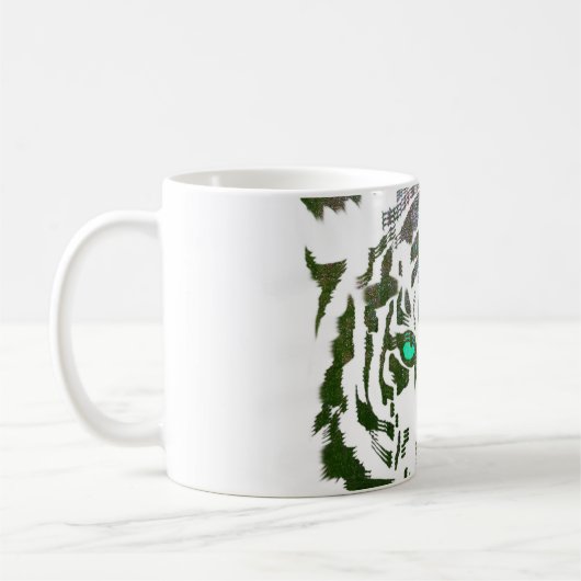 Wilder Tiger//Blau Kaffeetasse (Links)