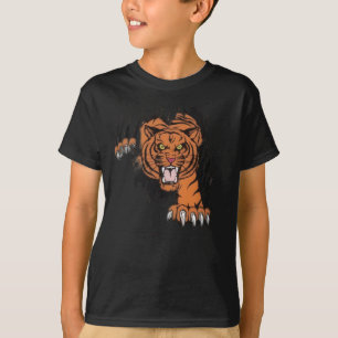 Wilder Tiger, der sich herauskämpft. T-Shirt