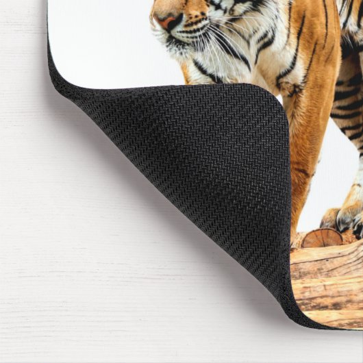 Wilder Tiger im Protokoll Mousepad (Ecke)