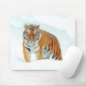 Wilder Tiger im Schnee Mousepad (Mit Mouse)