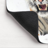 Wilder Tiger im Schnee Mousepad (Ecke)