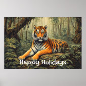Wilder Tiger im Tropenwald Vintag Poster (Vorne)