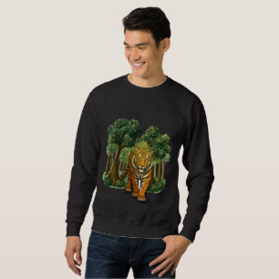 „Wilder Tiger im Wald – Natürlicher Dschungel im L Sweatshirt