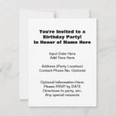 Wilder Tiger in Schwarz und Weiß Einladung (Rückseite)