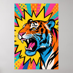 Wilder Tiger Pop Art Poster