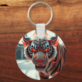 Wilder Tiger Schlüsselanhänger (Vorderseite)