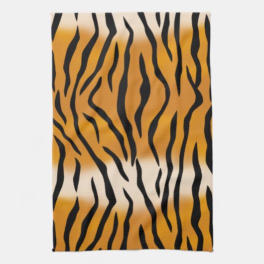 Wilder Tiger Stripes Muster Geschirrtuch (Vertikal)