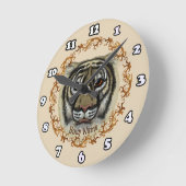 Wilder Tiger Uhr (Winkel)