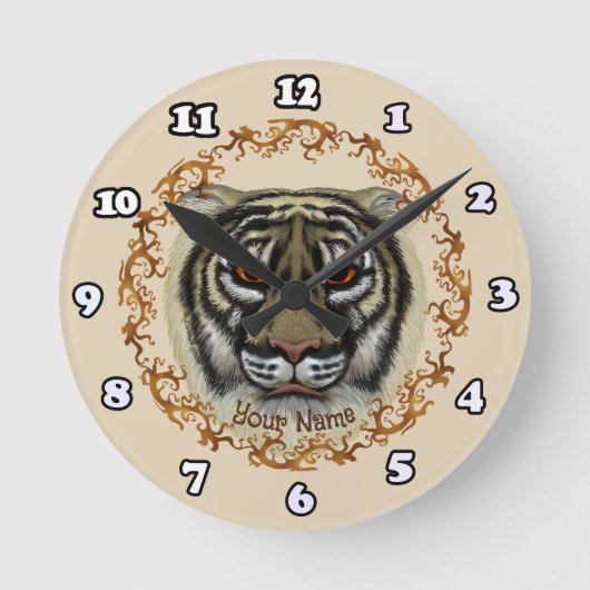 Wilder Tiger Uhr (Vorderseite)