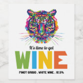 Wilder Tiger Weinetikett (Einzelnes Label)