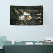 Wilder Timberwolf-tragendes Mädchen Banner (Messeveranstaltung)