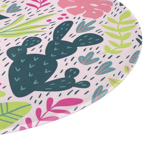 Wilder tropischer Regenwald, Vintag wiederholender Schneidebrett (Ecke)