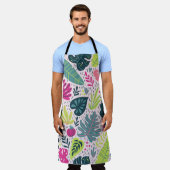 Wilder tropischer Regenwald, Vintag wiederholender Schürze (Getragen)