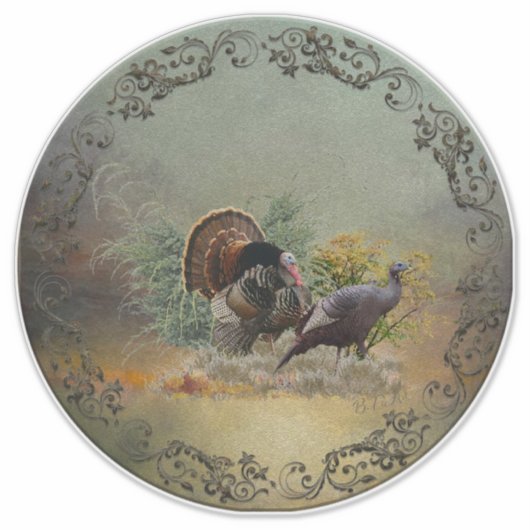 Wilder Truthahn Aufkleber (Vorderseite)