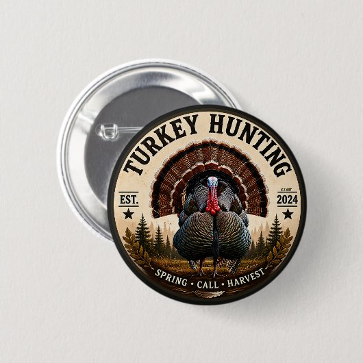 Wilder Truthahn   Button (Vorne & Hinten)