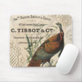 wilder Truthahn des modernen Vintagen Falles Mousepad (Mit Mouse)