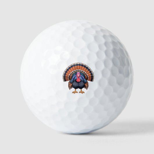 Wilder Truthahn Golfball (Vorderseite)