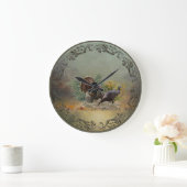 Wilder Truthahn Große Wanduhr (Zuhause)