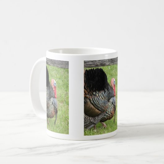 Wilder Truthahn Kaffeetasse (Vorderseite Links)