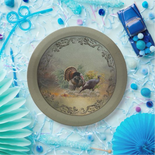 Wilder Truthahn Pappteller (Party)