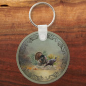 Wilder Truthahn Schlüsselanhänger (Vorderseite)