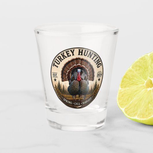 Wilder Truthahn   Schnapsglas (Vorderseite)