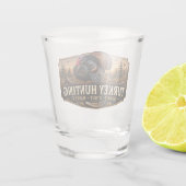 Wilder Truthahn Schnapsglas (Rückseite)