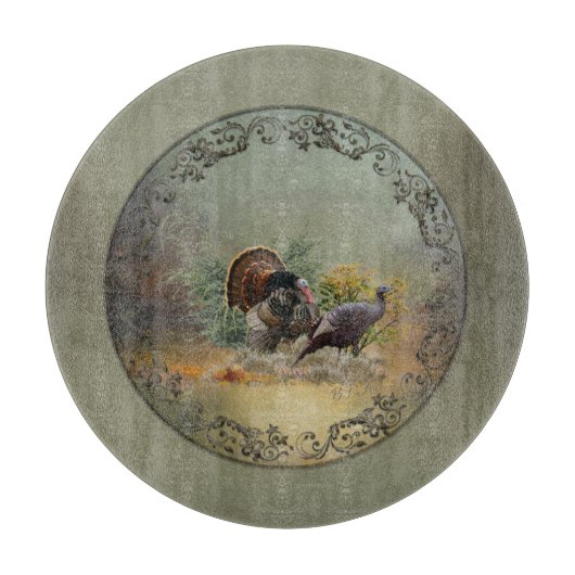Wilder Truthahn Schneidebrett (Vorderseite)