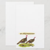 Wilder Truthühner Erntedank Briefpapier (Vorne/Hinten)