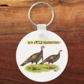 Wilder Truthühner Erntedank Schlüsselanhänger (Vorderseite)