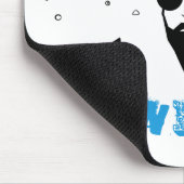 Wilder Typ - Sketched Man in Black, White & Blue Mousepad (Ecke)