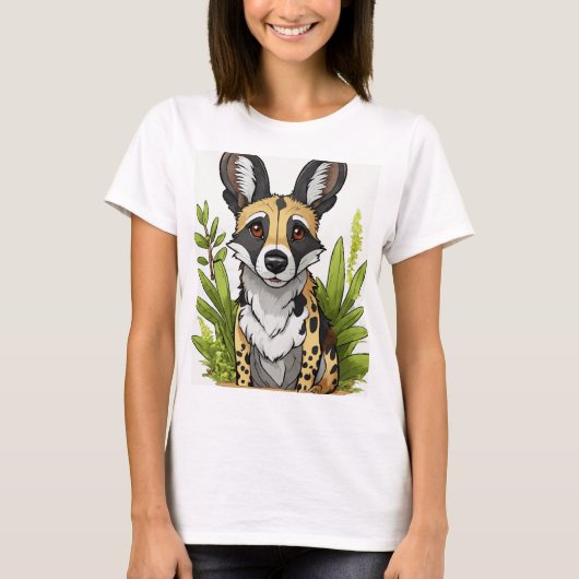 "Wilder und einzigartiger afrikanischer Wildhund-T T-Shirt (Vorderseite)