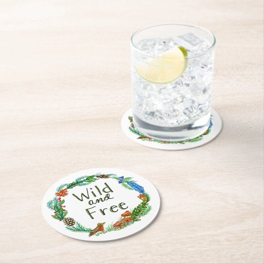 Wilder und freier Round Untersetzer (Vor Ort)