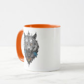 Wilder und mystischer schwarzer Tiger. Tasse (Vorderseite Links)