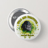Wilder und schöner Gorilla Button (Vorne & Hinten)
