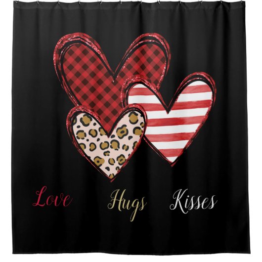 Wilder Valentinduschvorhang Duschvorhang (Vorderseite)