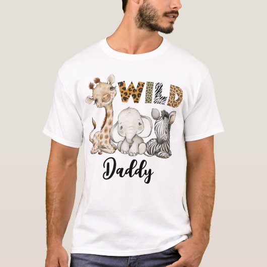 Wilder Vater des Birthday Boy Safari T - Shirt (Vorderseite)