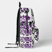 Wilder Violetter Pfau Bedruckter Rucksack (Links)