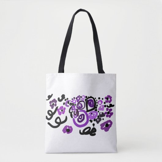 Wilder Violetter Pfau Tasche (Vorderseite)