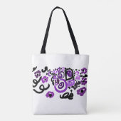 Wilder Violetter Pfau Tasche (Rückseite)