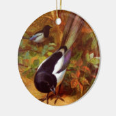 Wilder Vogel der Elsters Keramikornament (Links)