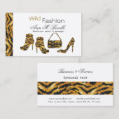 Wilder vornehmer schicker Puma-Modedesigner Visitenkarte (Vorne/Hinten)