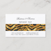 Wilder vornehmer schicker Puma-Modedesigner Visitenkarte (Rückseite)