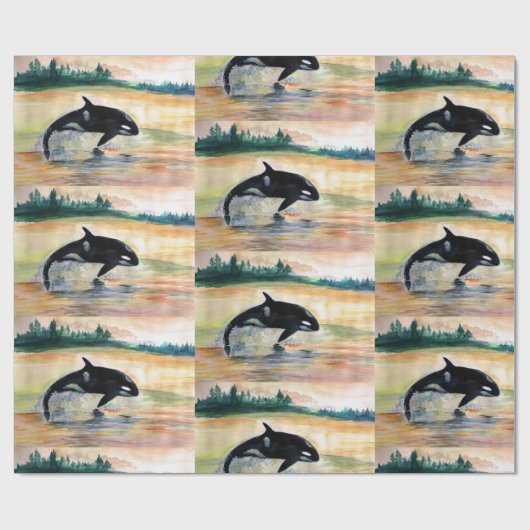 Wilder Wal-MattPackpapier, 30 in x 6 ft Geschenkpapier (Flach)