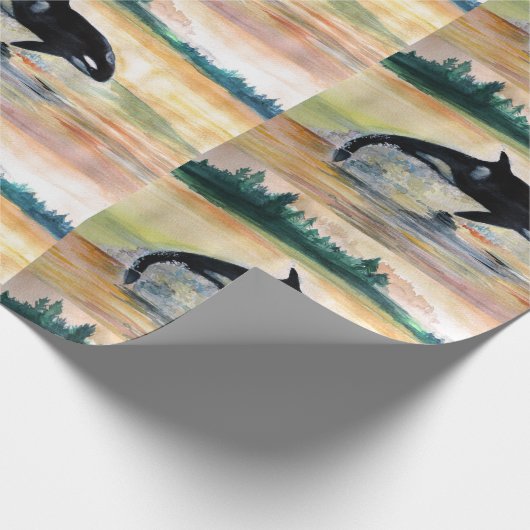 Wilder Wal-MattPackpapier, 30 in x 6 ft Geschenkpapier (Ecke)