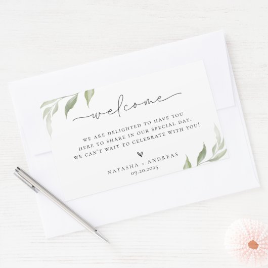 Wilder Wald Begrüßung rechteckiger Aufkleber (Umschlag)